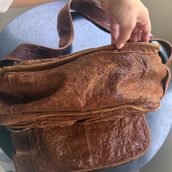 Vintage Y2K Ruehl No. 925 (A&F) Oversize Messenger Brown Leather Bag Academia - Picture 8 of 16